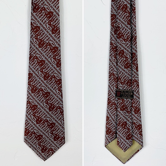 ITALIAN SILK Silk Tie with Fantastical Creatures! - Picture 3 of 5